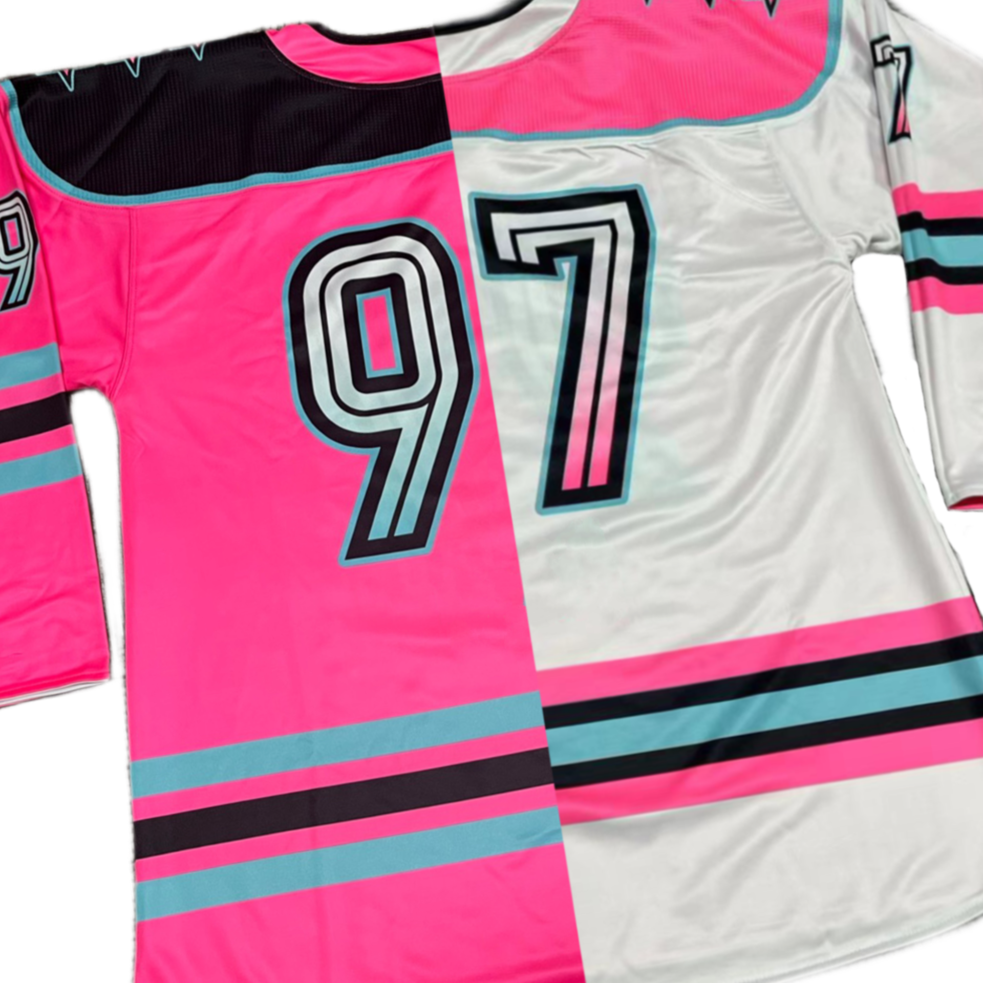 PowerPlay Customs Reversible hockey jersey offering two fully sublimated designs and all‑over customization for versatile play.